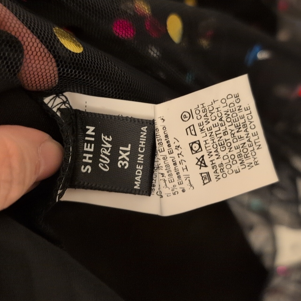 Black And Rainbow Sequin Mesh Party Dress - Picture 13 of 14